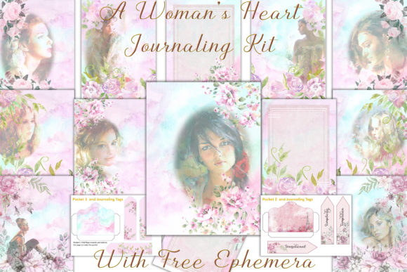 A Woman's Heart Journal Kit Ephemera for Crafts