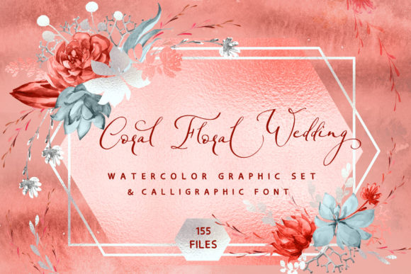 Coral Floral Wedding Graphic Font Review