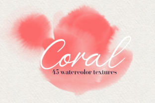 Coral Watercolor Textures for Design