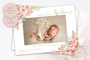 PSD Birth Announcement Card Template Review