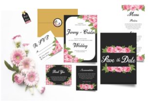Rose Watercolor Wedding Invitation Templates