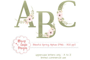 Spring Floral Alphabet Set for Crafts